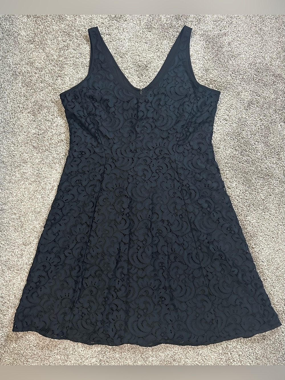 LOFT Black Lace Sleeveless Dress NWT Size 14